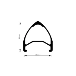 Velg 28 Inch - Archetype - Bewerkt - Zwart -Velo Glans Verkoop Archtype Rim details