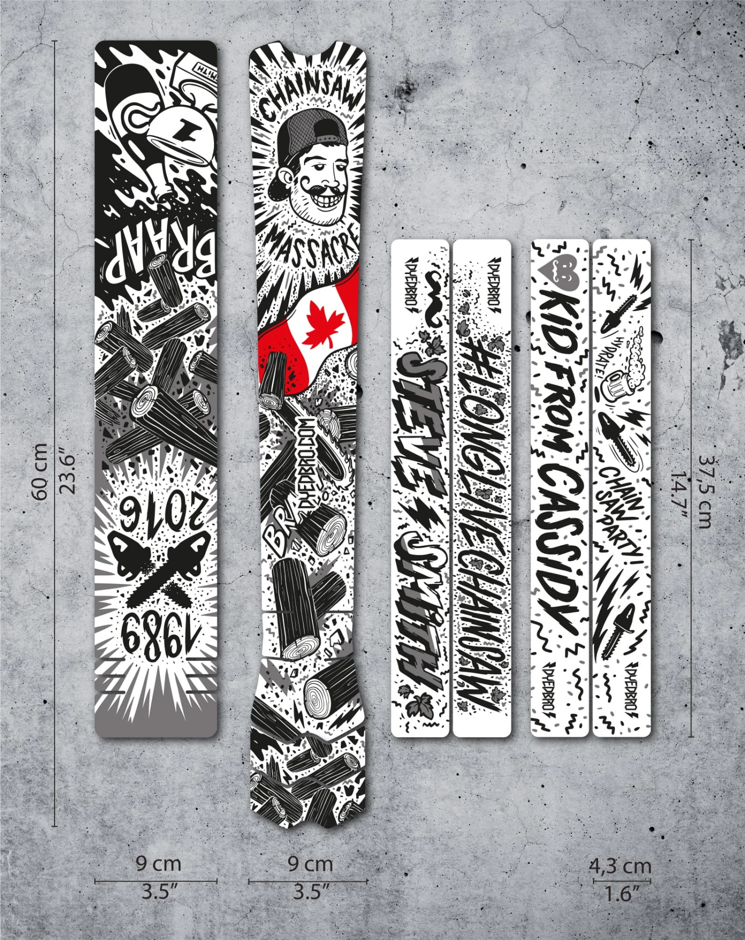 Dyedbro Kit Voor Framebescherming - Kettingzaag Zwart 3 Dyedbro Kit Voor Framebescherming - Kettingzaag Zwart