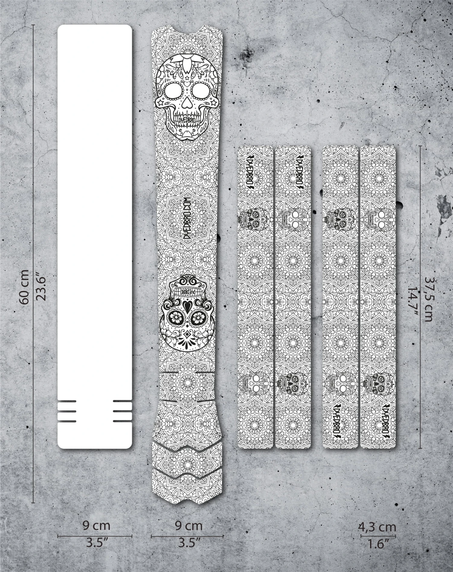 Dyedbro Beschermingsset Voor Montuur - Día De Muertos - Zwart Mat 3 Dyedbro Beschermingsset Voor Montuur - Día De Muertos - Zwart Mat