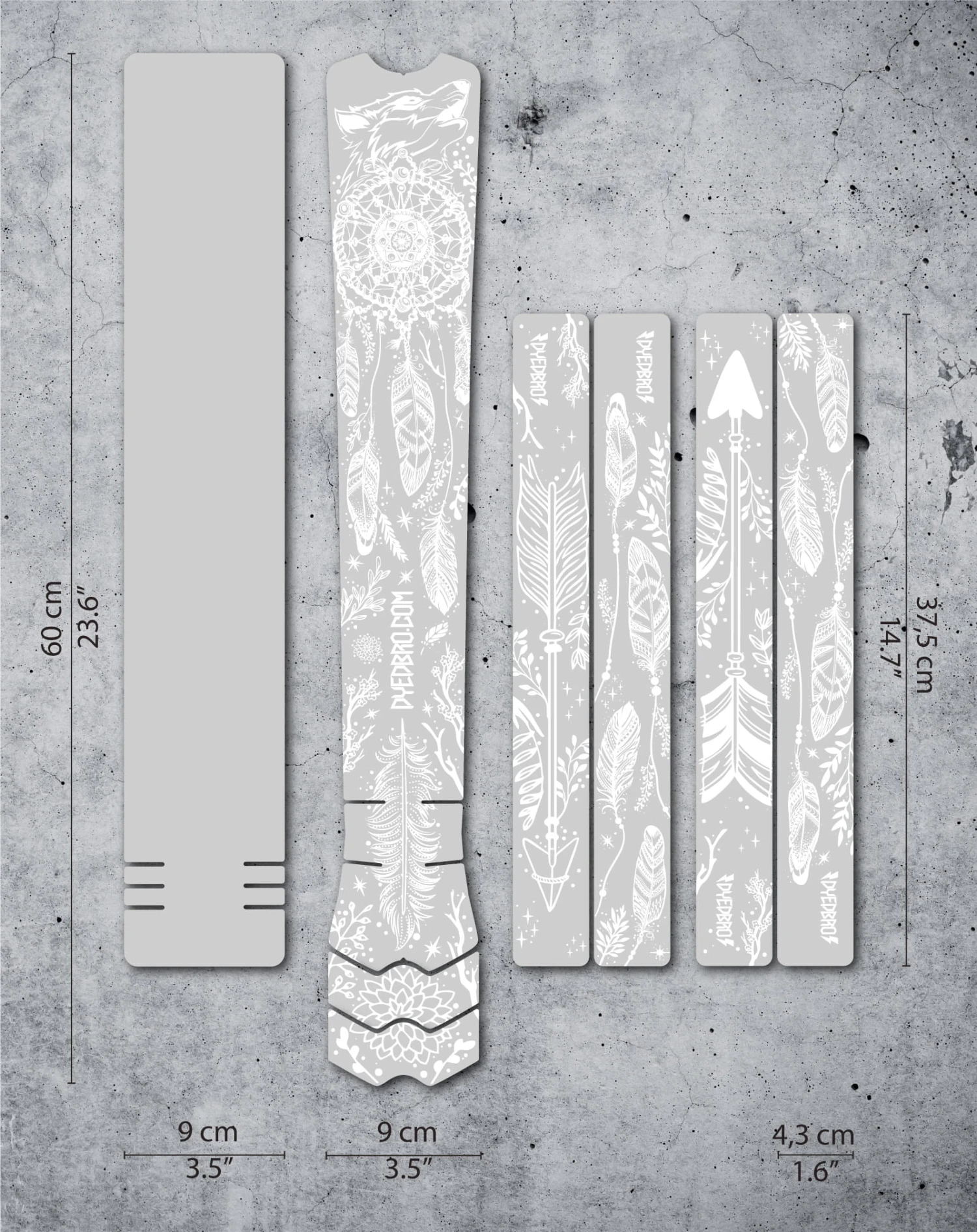 Dyedbro Frame Beschermingsset Dream Catcher - Wit Mat 2 Dyedbro Frame Beschermingsset Dream Catcher - Wit Mat