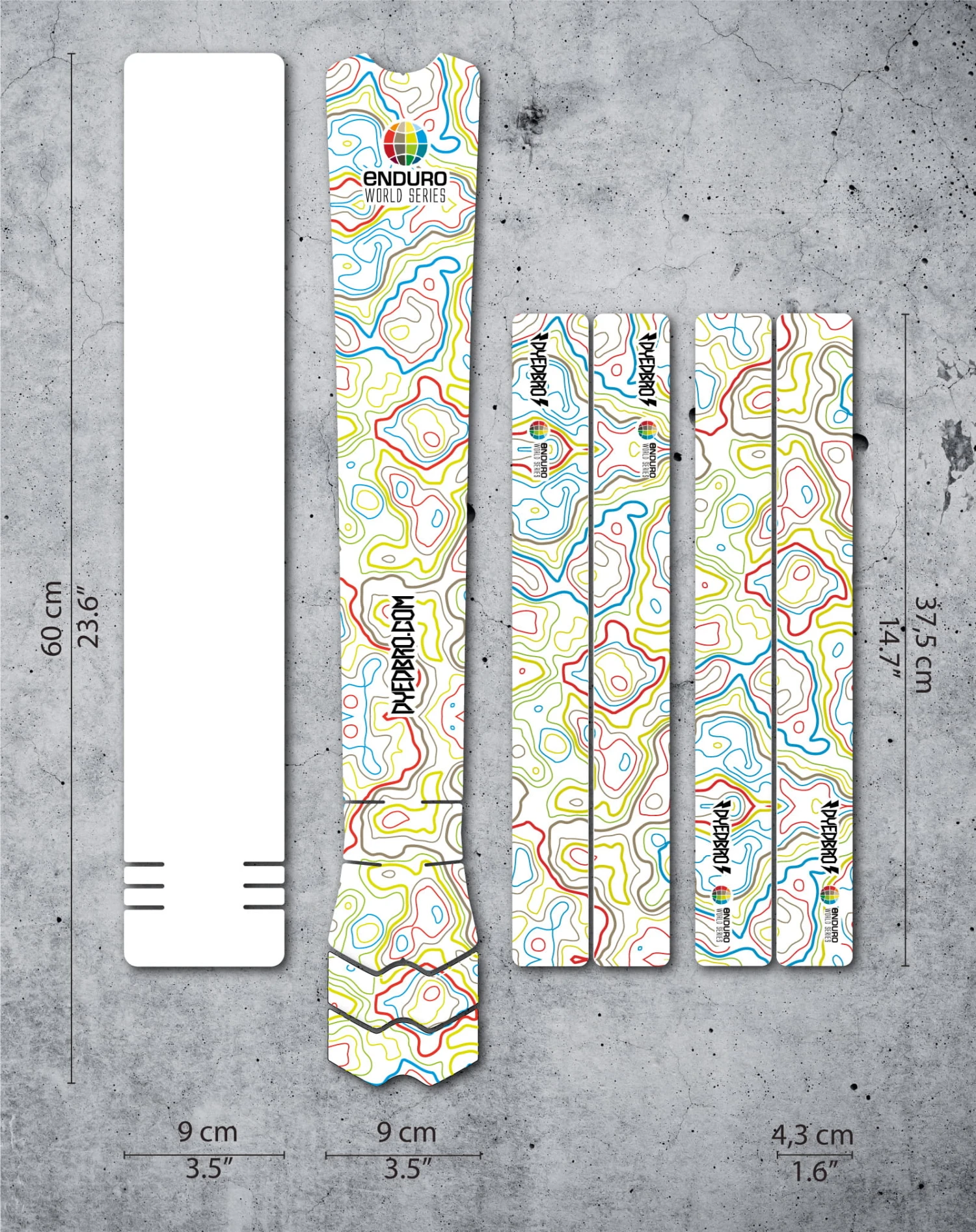 Dyedbro Framebeschermingsset - Enduro World Series Kleur 3 Dyedbro Framebeschermingsset - Enduro World Series Kleur