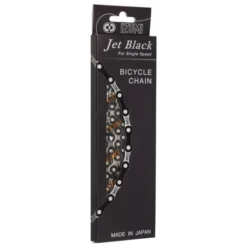 Izumi Jet Zwarte Ketting 1/2 X 1/8 Inch - Zilver
