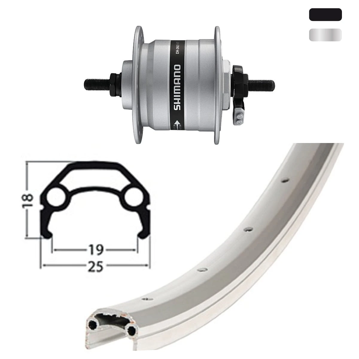 VR 28 Inch Met Naafdynamo - Zilver 3 VR 28 Inch Met Naafdynamo - Zilver